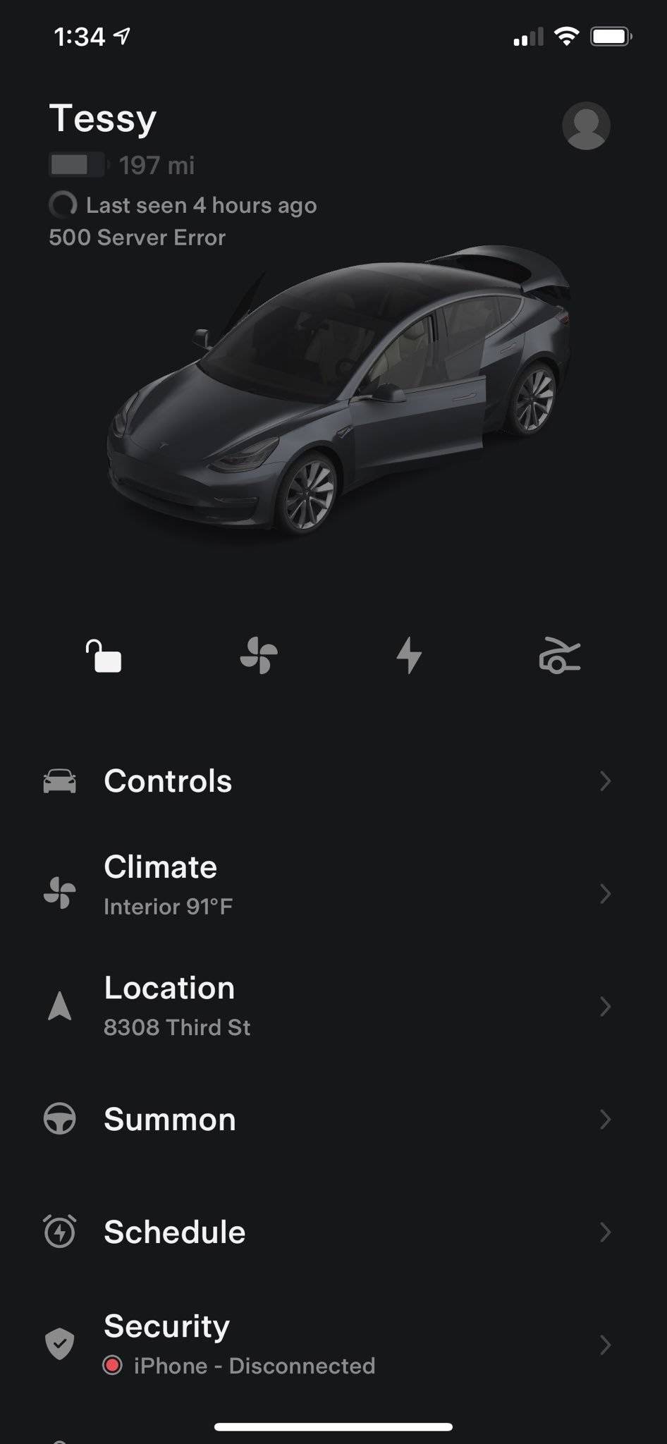 Tesla服务器错误致车辆无法解锁